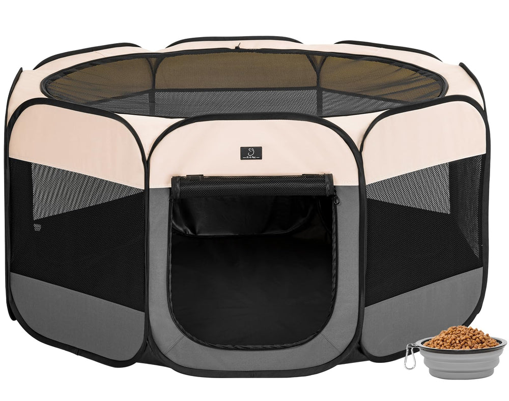 A4Pet portable dog playpen pop-up setup for quick travel and safe indoor enrichment