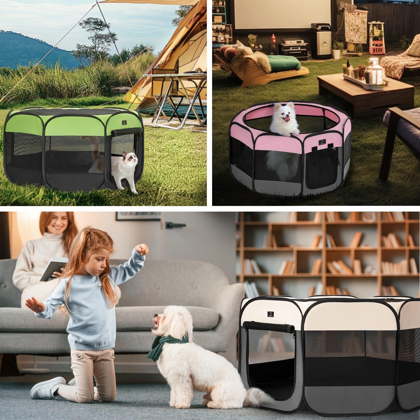 A4Pet 360° mesh ventilation supports comfortable supervision indoors or outdoors