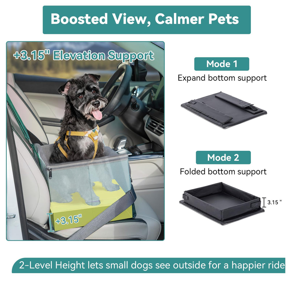 A4Pet two-level height dog seat elevates small dogs for better window view