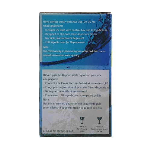 AA GKM3W Clip-On UV water clarity improves after a week.