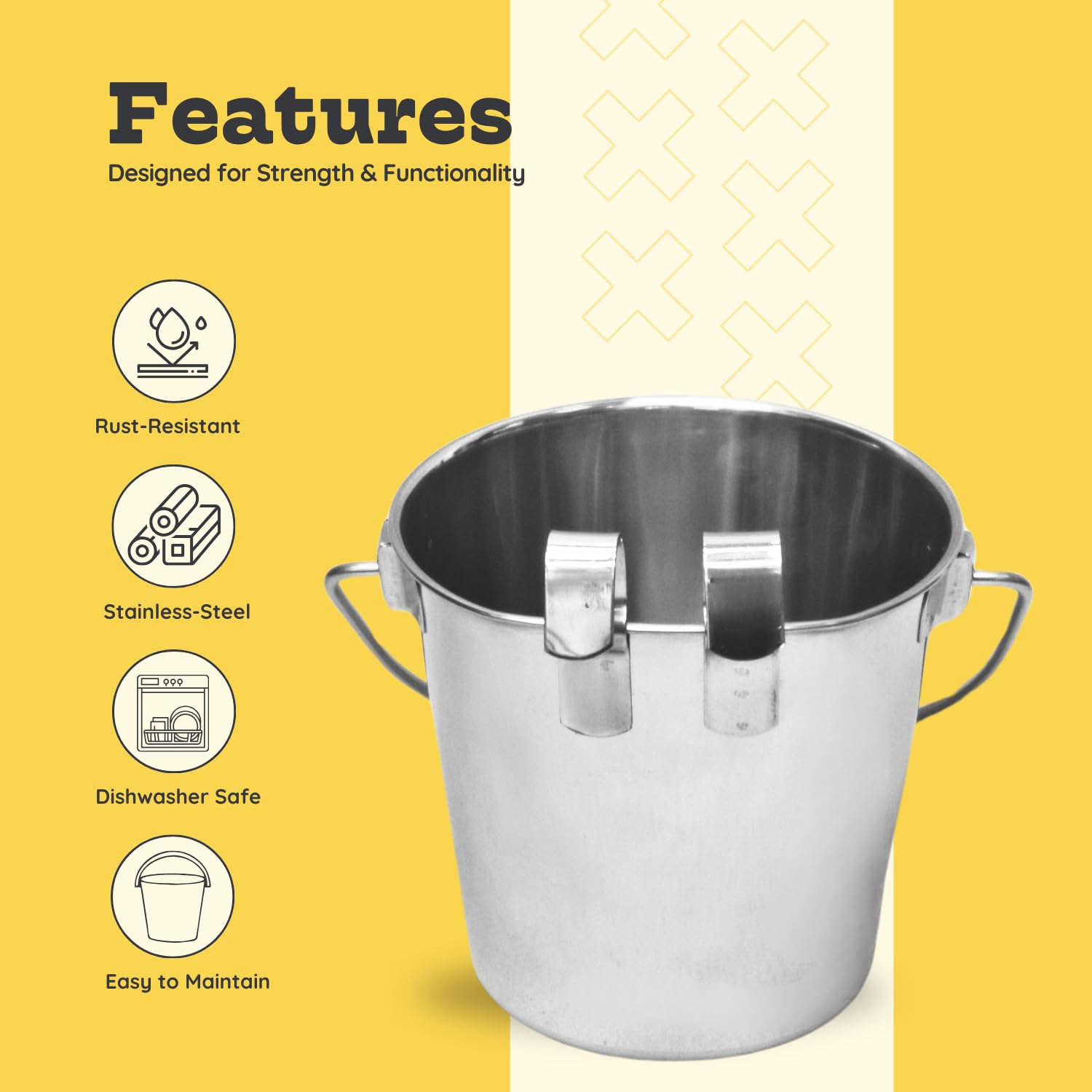 AASPIRE PETS 2-quart capacity ideal for small to medium pets' meals.