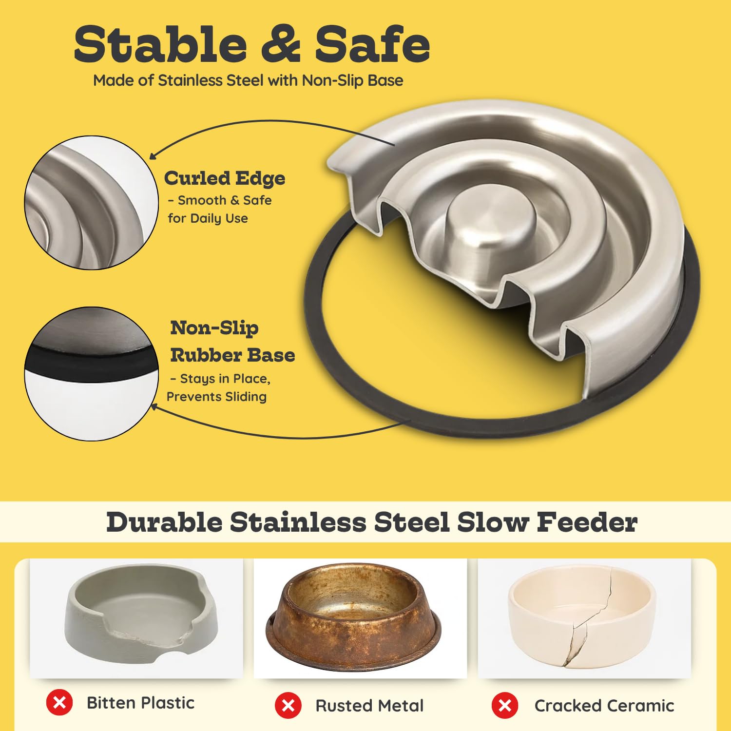 AASPIRE PETS dishwasher-safe design makes cleaning quick and easy.