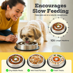 AASPIRE PETS non-slip base keeps the bowl steady during meals.