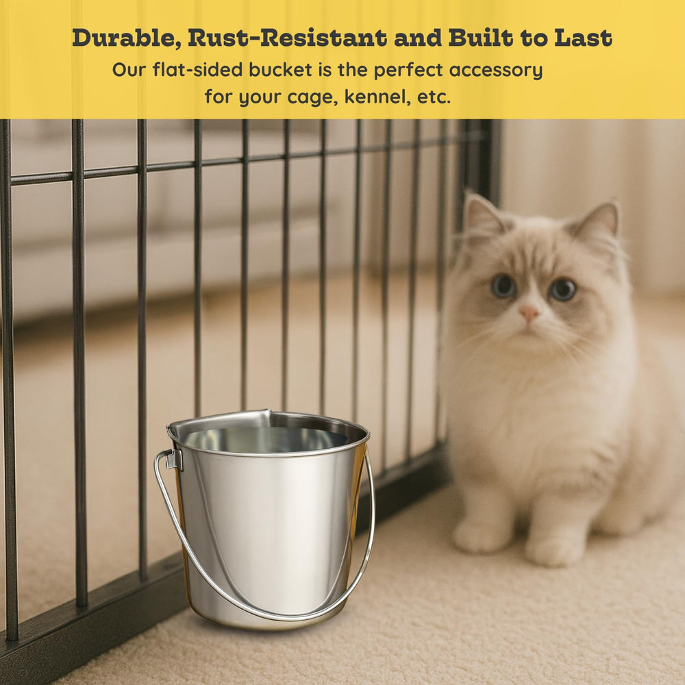 AASPIRE PETS bucket used with dogs, goats, poultry in barns or crates.