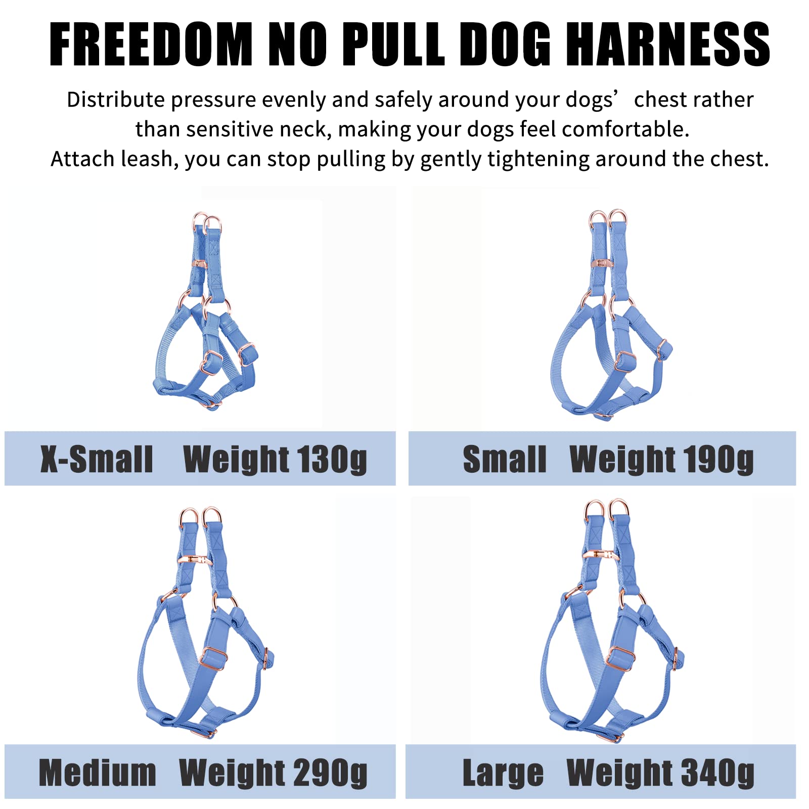 AaufiLux harness suitable for dogs of all sizes during park walks.