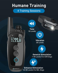 ABBIDOT remote control for dog collar shown for convenient remote training.