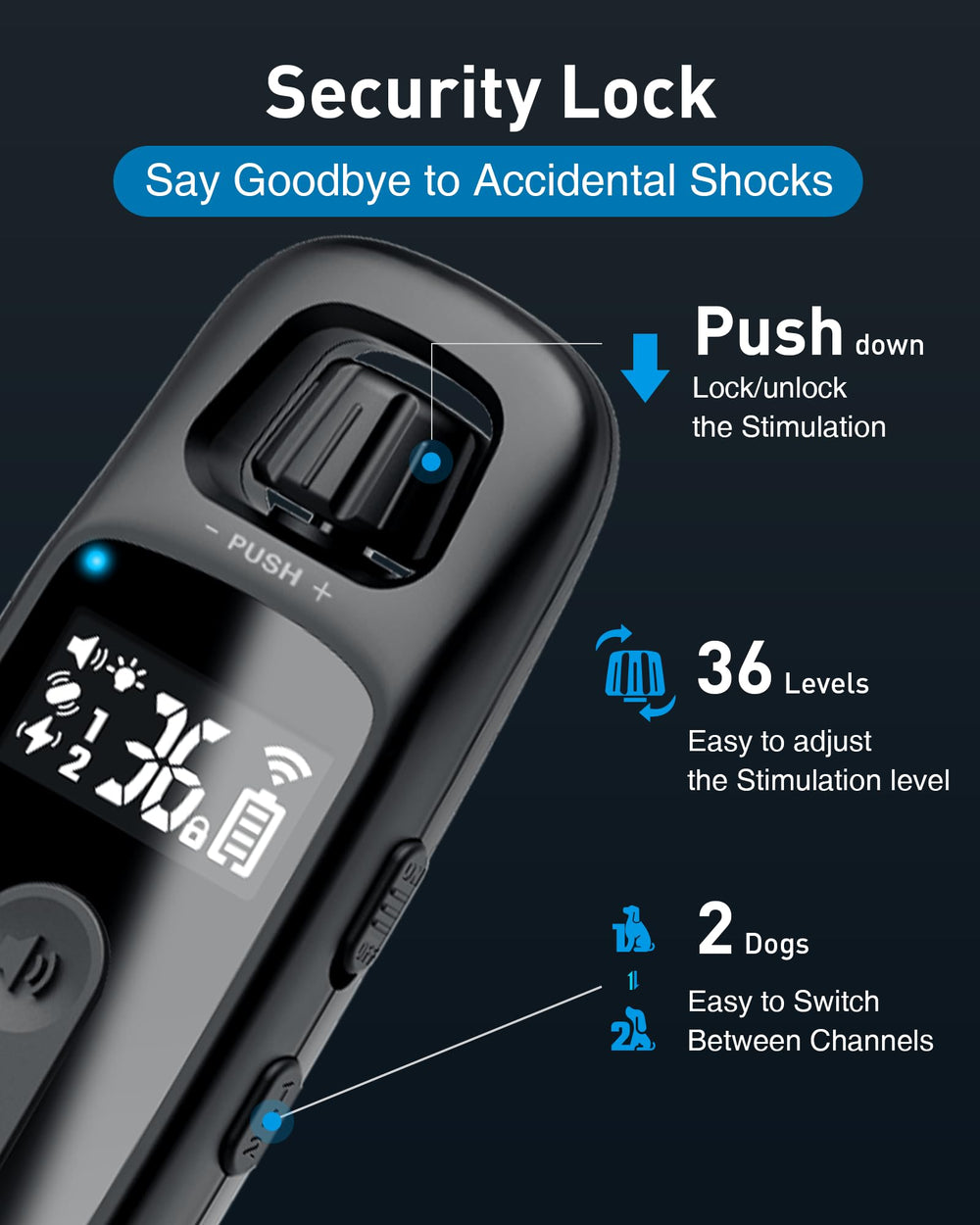 ABBIDOT IPX7 waterproof collar resists rain and splashes for outdoors.