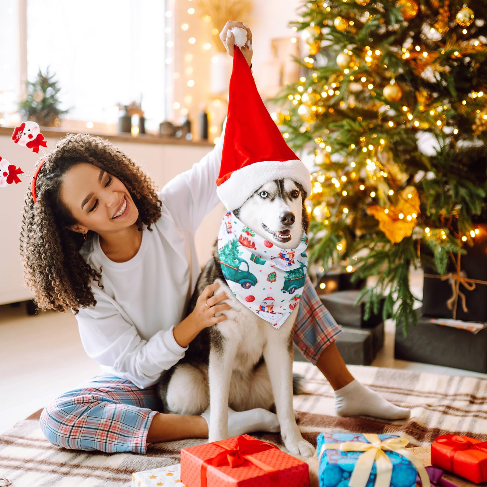 Abbylike bulk dog bandanas gift-ready set for families and grooming