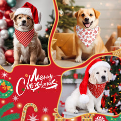 Abbylike Christmas dog bandana candy cane pattern adds festive flair