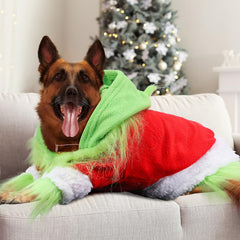 Abbylike dog Christmas outfit size XL label aids accurate fit