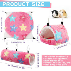 Abbylike ferret tunnel hammock shows multi-use play and lounging.