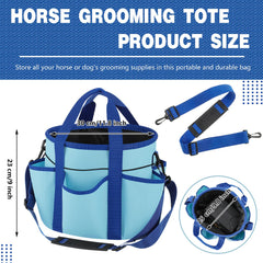 Abbylike grooming tote bag handheld design for easy carry at the stable field or home.