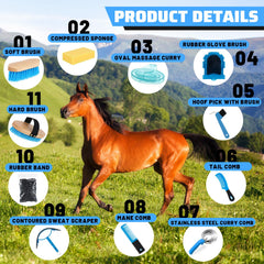 Abbylike hard brush removes stubborn dirt from mane and coat