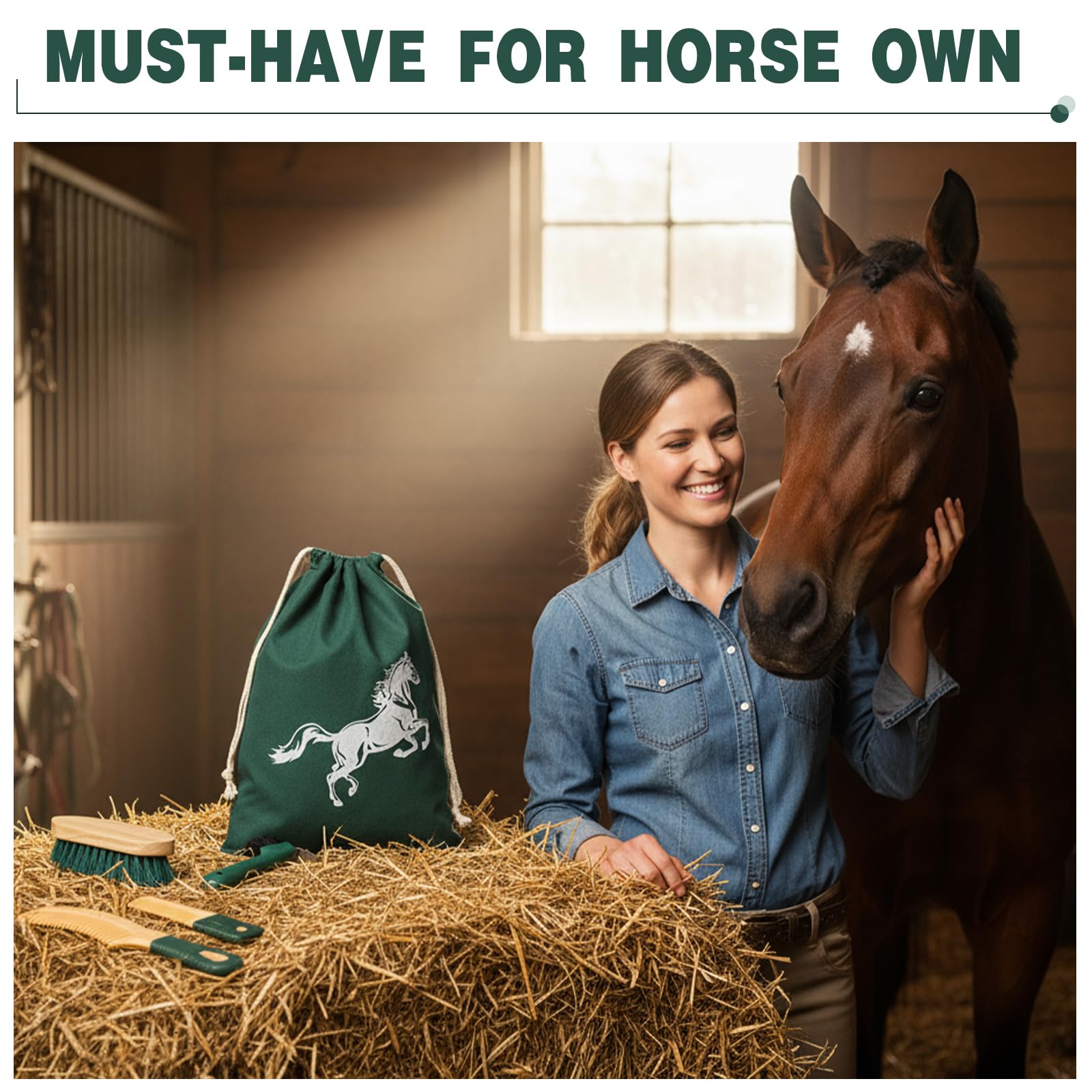 Abbylike hard brush lifts dirt and mud from the horse coat
