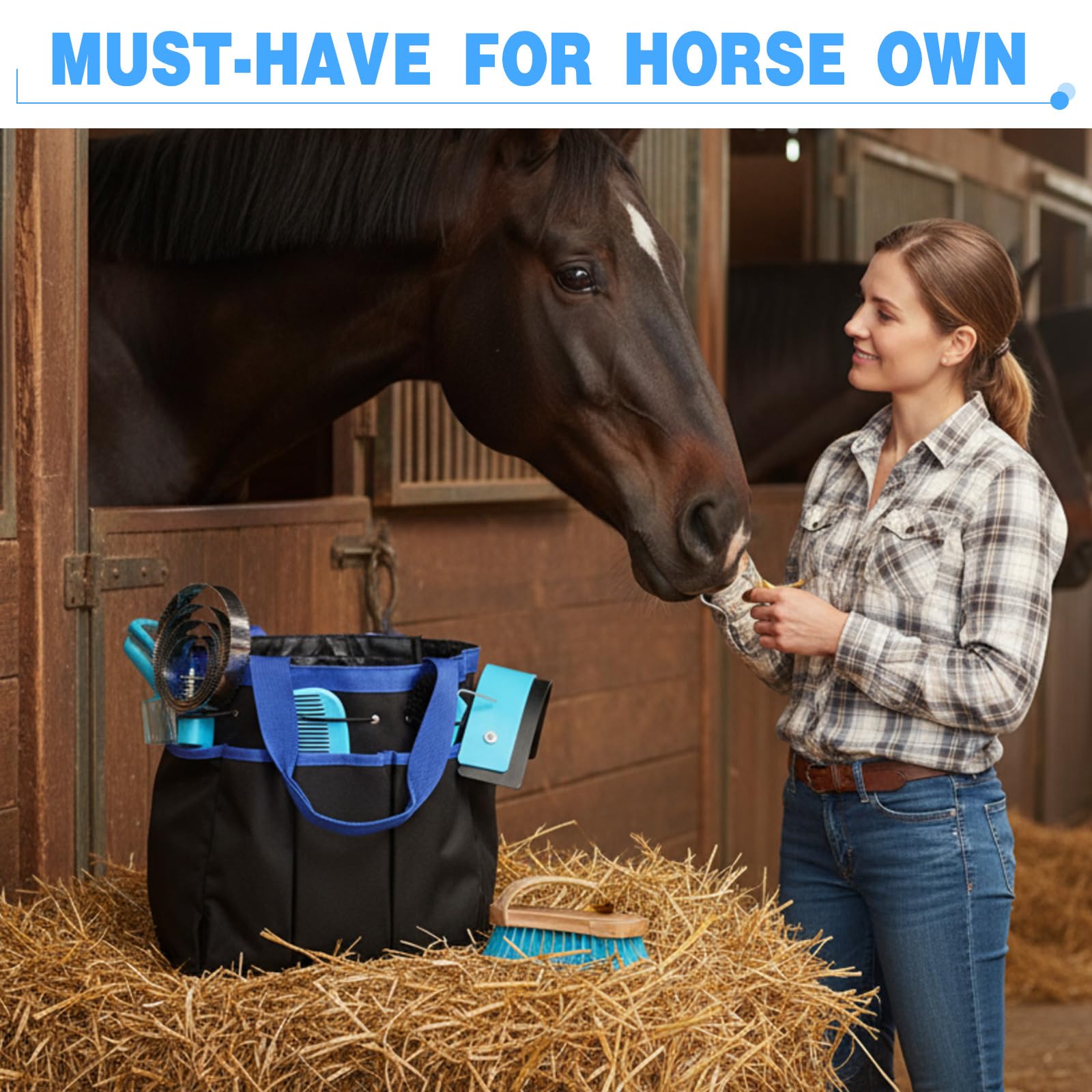 Abbylike hoof pick with brush aids hoof care and debris removal