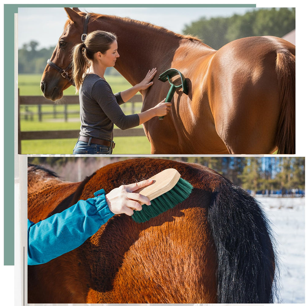 Abbylike hoof pick with brush for thorough hoof care