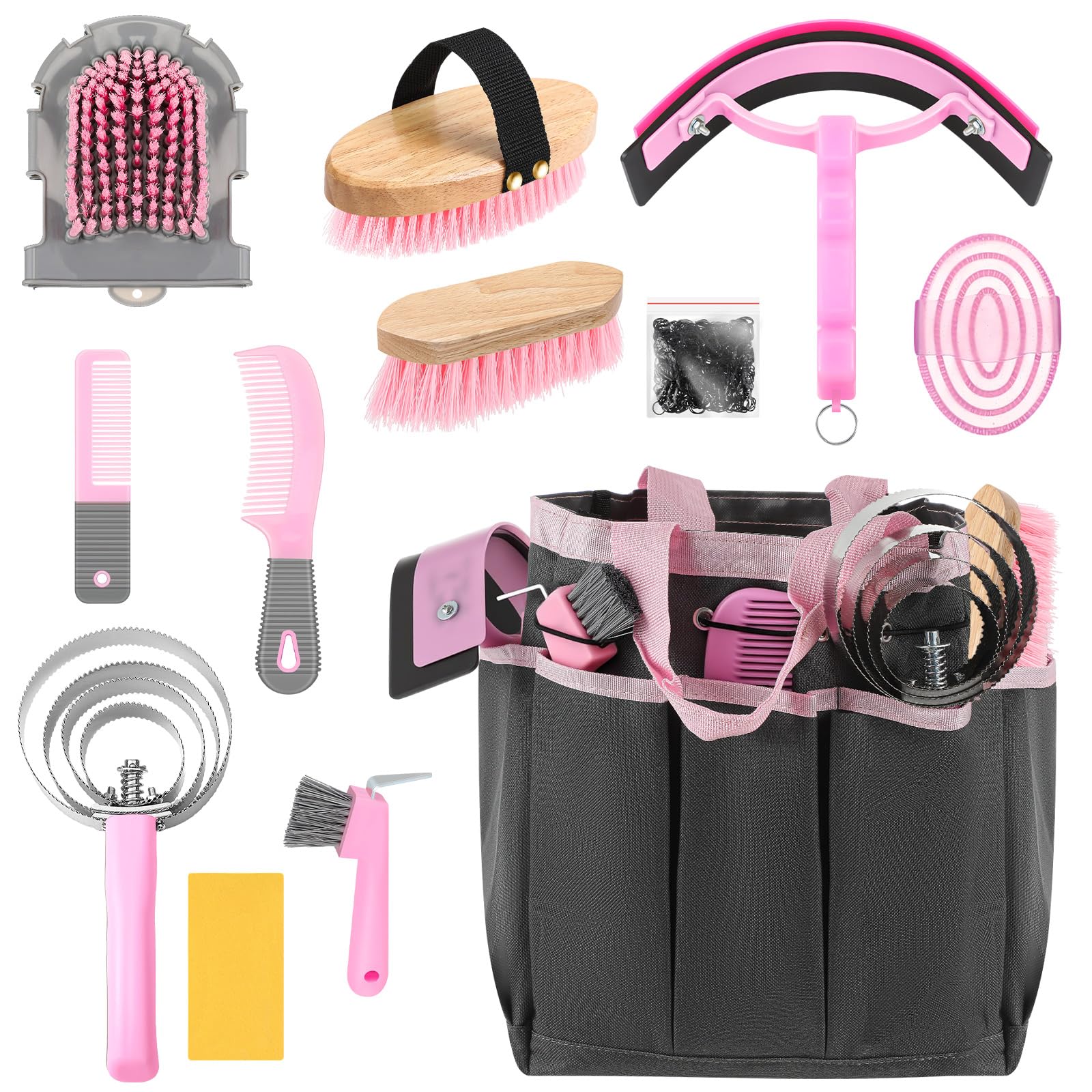 Abbylike organizer tote bag keeps grooming tools neatly stored for easy travel.