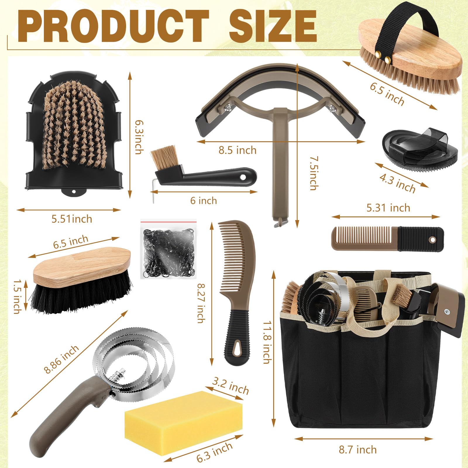 Abbylike oval massage brush delivers gentle grooming and horse relaxation.