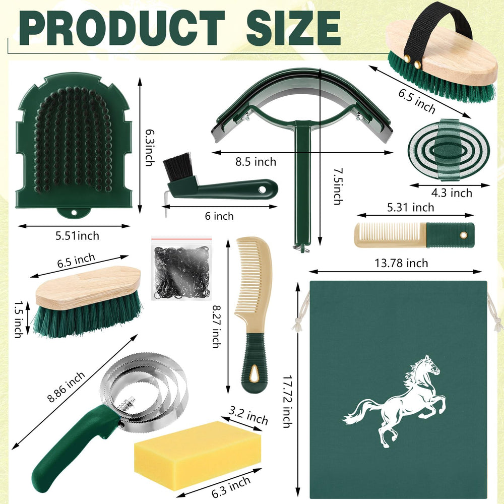 Abbylike oval massage brush for soothing horse massages during grooming