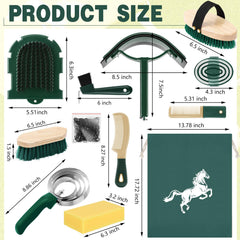 Abbylike oval massage brush for soothing horse massages during grooming