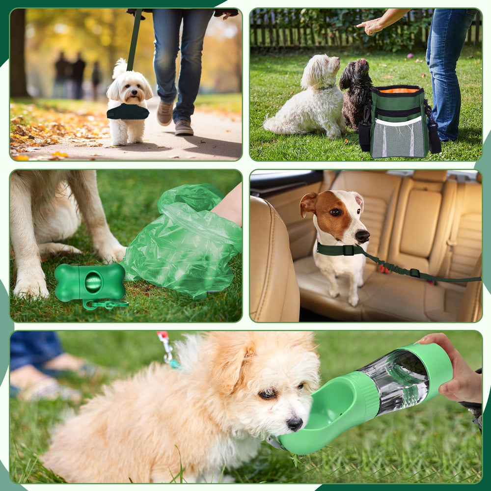 Abbylike green blanket and towel provide cozy warmth during puppy snuggle sessions.