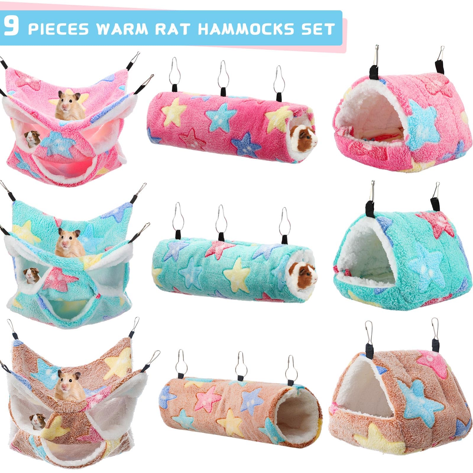 Abbylike small-animal hammock kit demonstrates versatile cage setup.