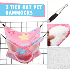 Abbylike small-pet hammock closeup highlights coral velvet comfort.