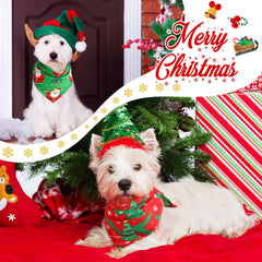 Abbylike snowman Santa pattern bandana close-up showcases cheerful holiday prints