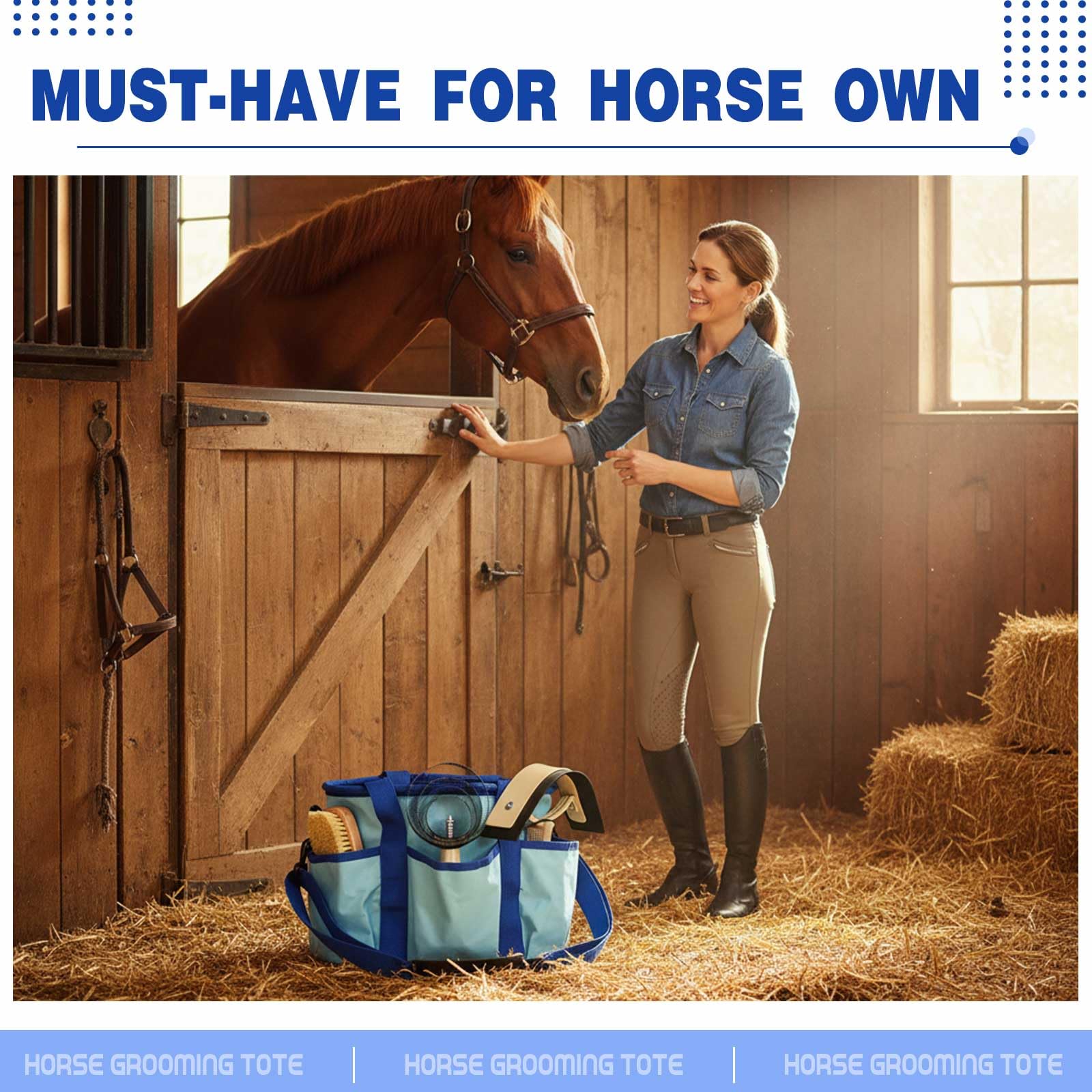 Abbylike stable and field storage bag supports tidy grooming routines.