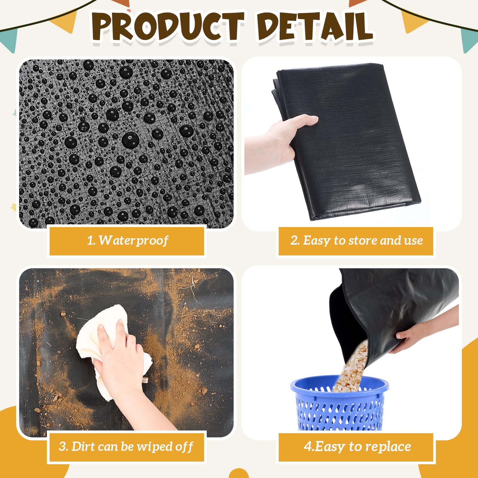 Abbylike waterproof playpen mat indoor use shows versatile setup options