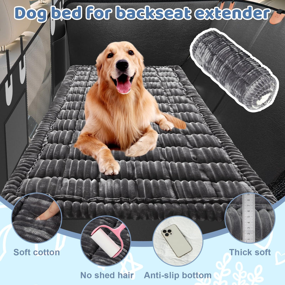 Abdtech backseat dog bed mat with dual protection and rear seat extender for added coverage.