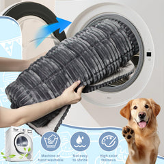 Abdtech backseat dog bed mat soft flannel texture delivers cozy comfort on long rides.