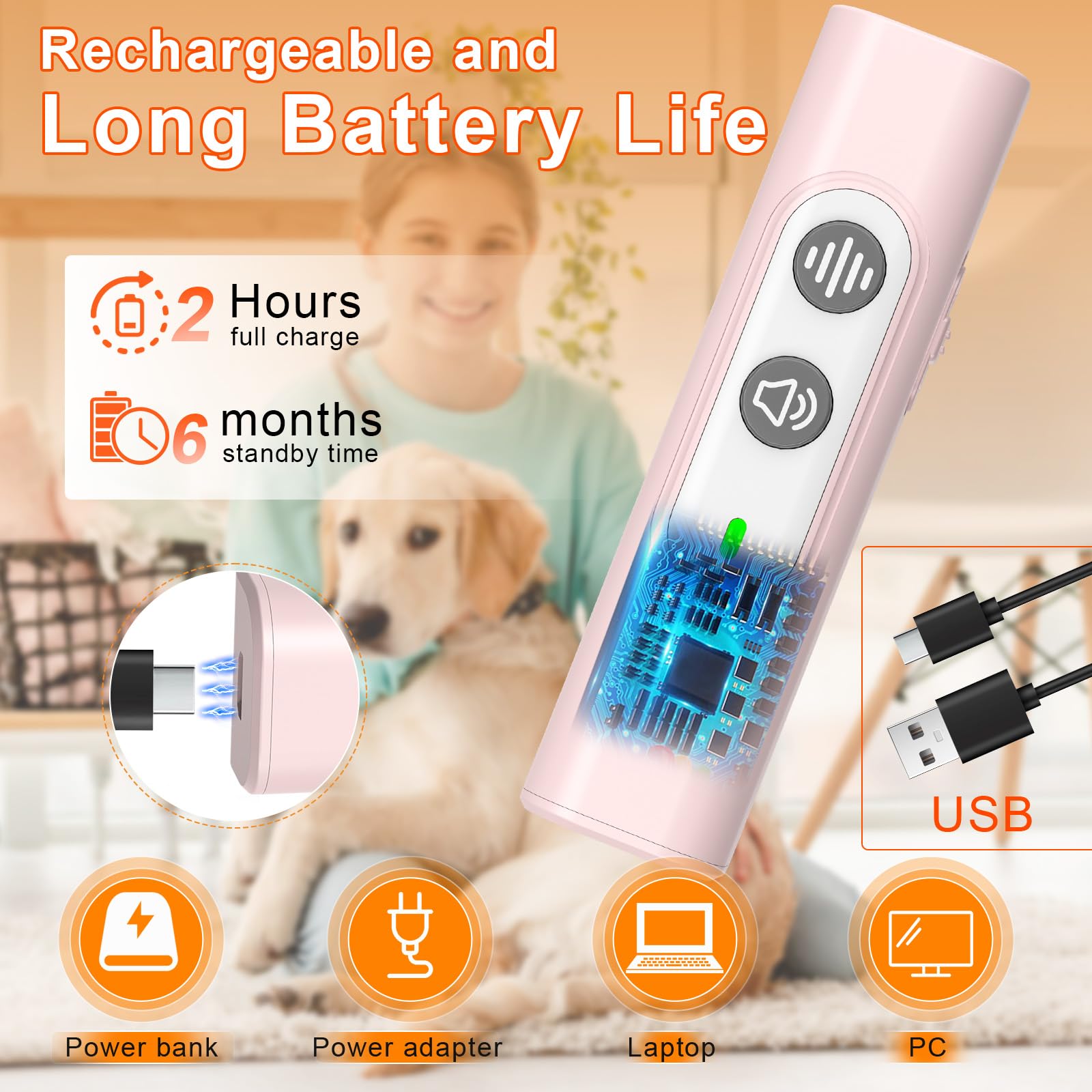 Abdtech wrist-strap bark deterrent portable training on the move.