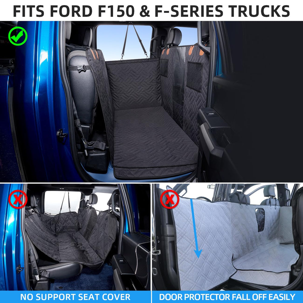 ABE back seat dog bed coverage creates a roomy resting area for multiple or elderly dogs