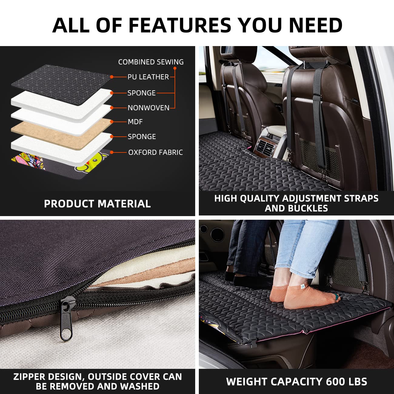 ABE long-trip comfort with dog-friendly truck bed extender on a drive