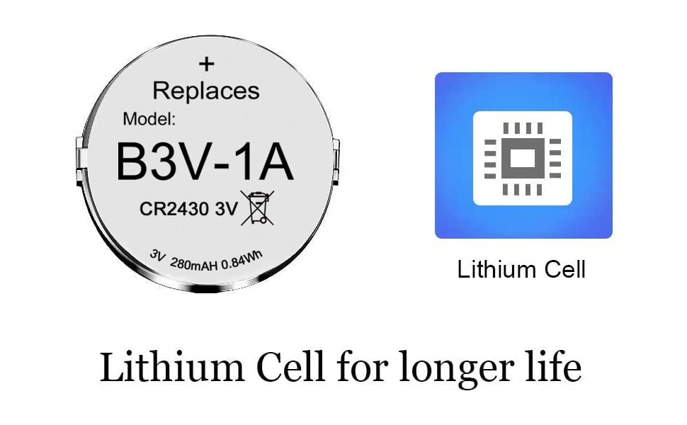 Abeden B3V 3V 280mAh battery close view