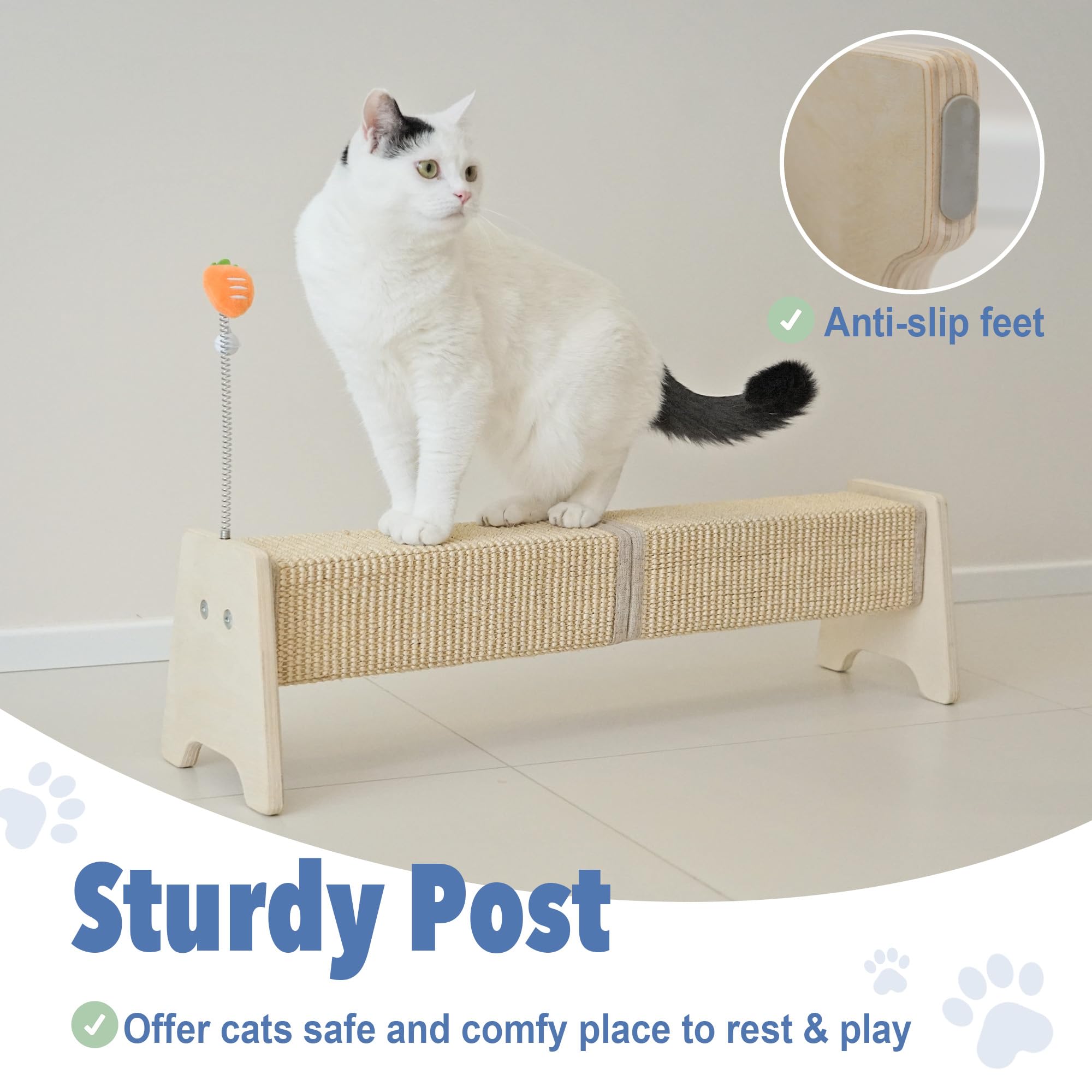 Aberatail Durable sisal fiber close-up shows long-lasting scratching surface.