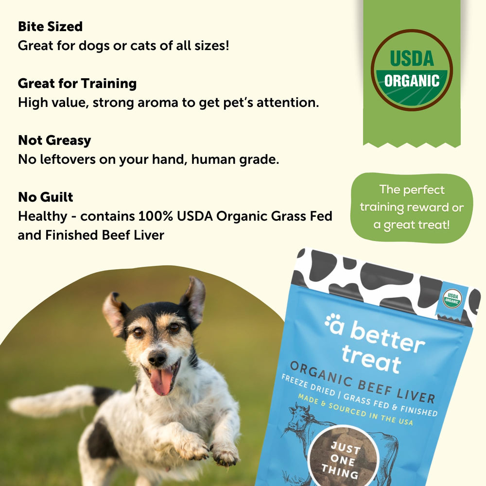 A Better Treat grain-free beef liver reward for dogs with dietary needs