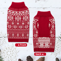 ABFEKIEA dog sweater features leash-hole back for secure winter walks.