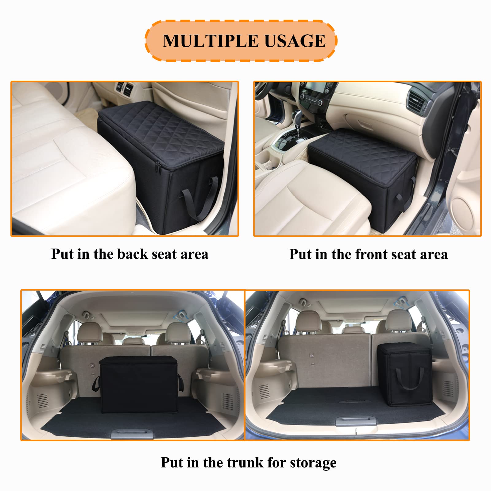 Ablechien dog seat extender in back seat use for safer, roomy space