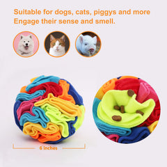 Ablechien Snuffle Ball demonstrates hidden treats and scent enrichment.