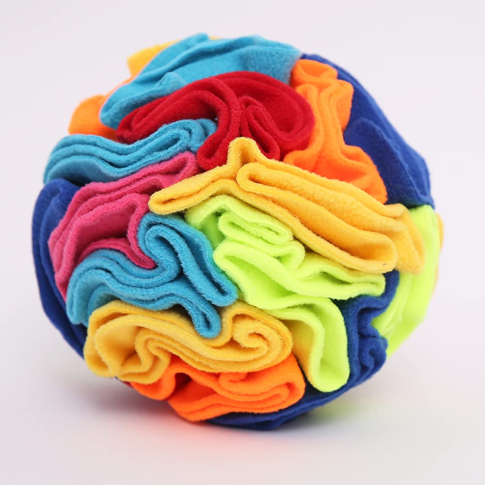 Ablechien Snuffle Ball hidden-treats inside promotes interactive play.