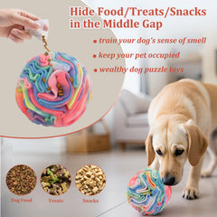 Ablechien Snuffle Ball for large-dog use slows feeding during play