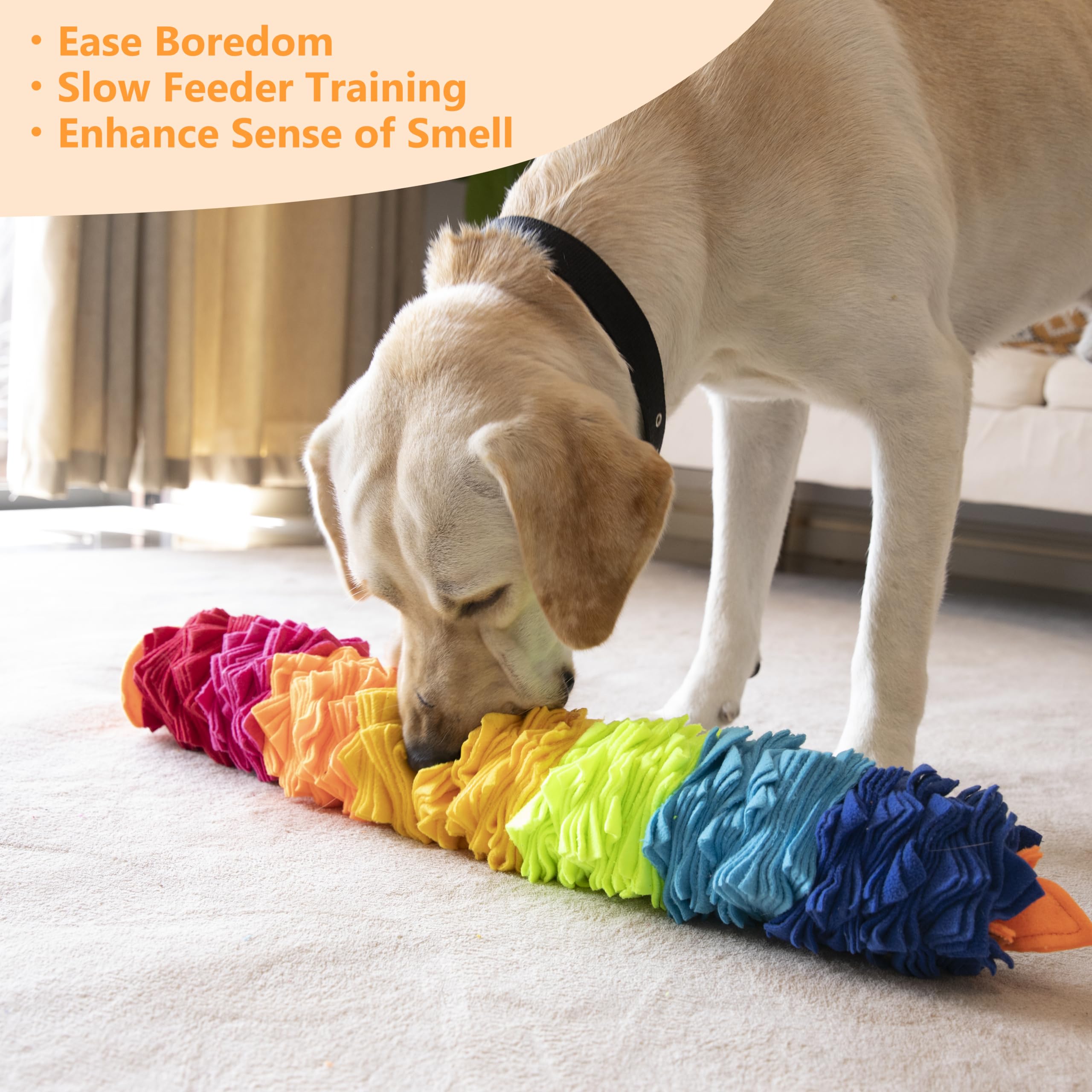 Ablechien Snuffle Ball image emphasizes safe non toxic materials and easy cleaning