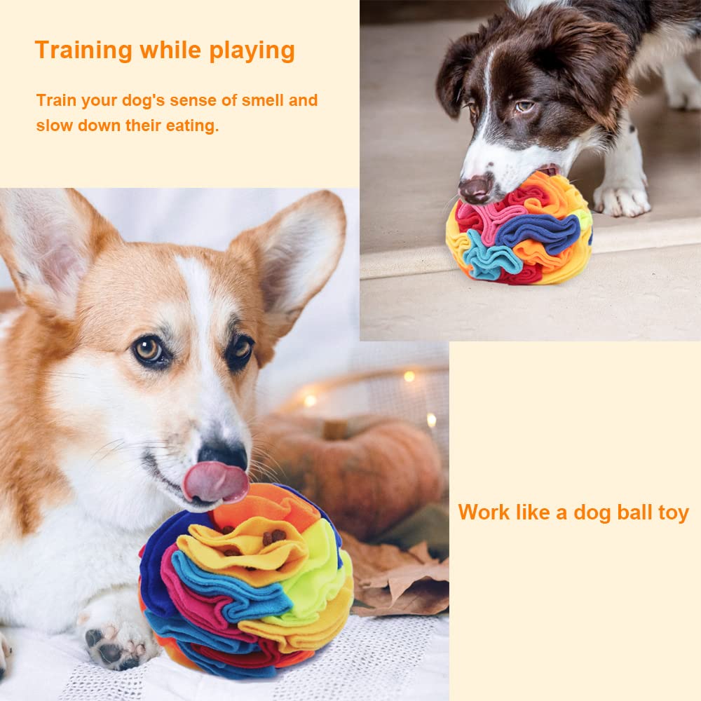 Ablechien Snuffle Ball soft fleece texture during safe play.