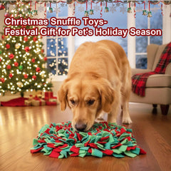 Ablechien Snuffle Mat with kibble hidden illustrating foraging play and slow feeding.