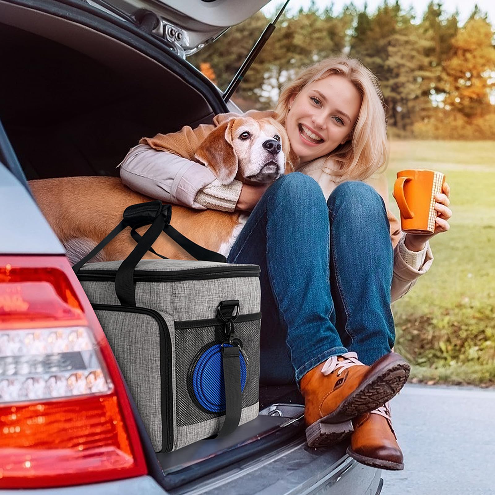 Abrimelodi collapsible bowls pack compactly for outdoor dining with pets