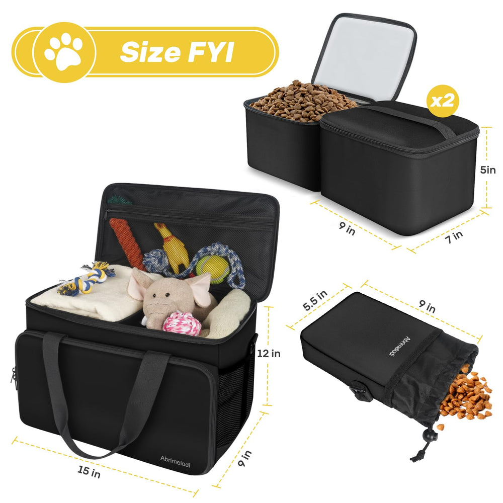 Abrimelodi dog travel bag water-resistant Oxford fabric for durability.