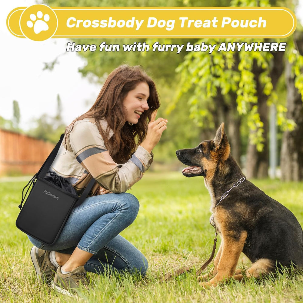 Abrimelodi dog travel bag treat pouch convenient for quick rewards.
