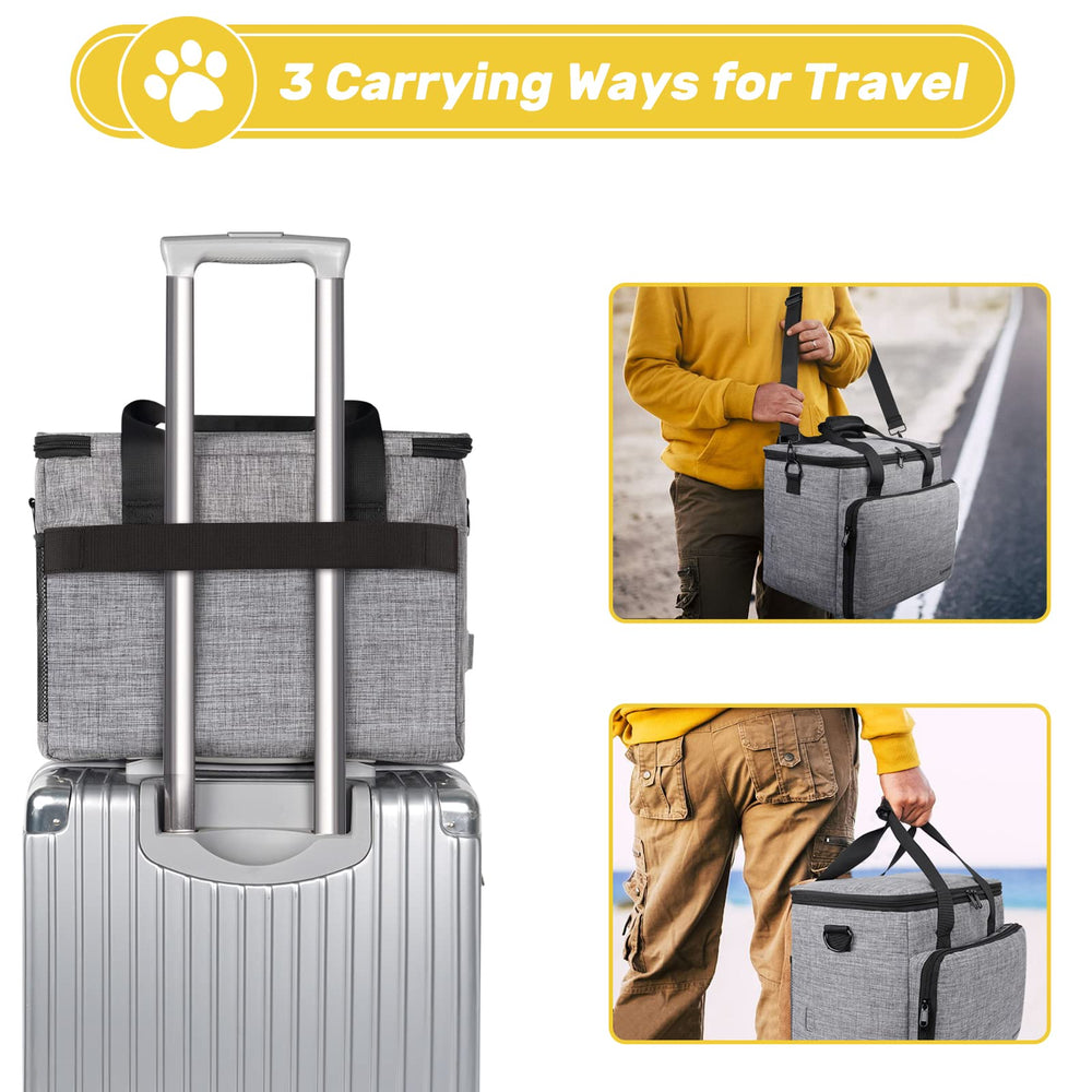 Abrimelodi bag showing shoulder strap and handle for easy carrying